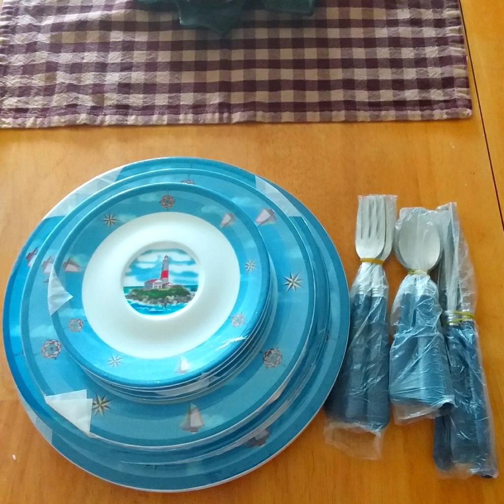 Vintage Totally Today Coastal Lighthouse 20 Pc Set